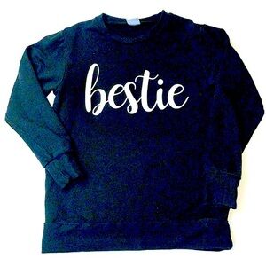 Posh and Cozy “Bestie” Sweatshirt, Size S